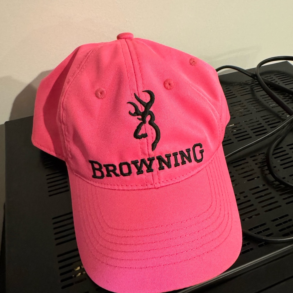 Browning Vibrant Pink Cap with Black Logo